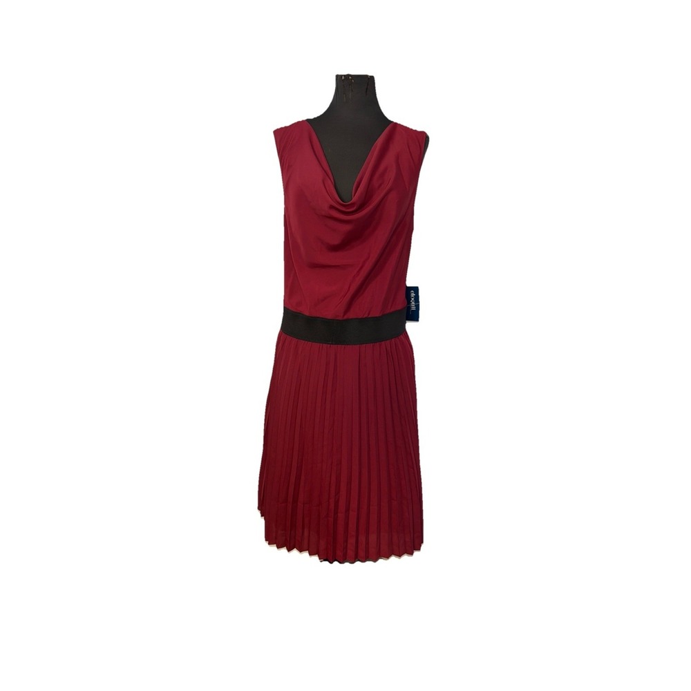 NWT Eloquii By The Limited Elegant Sleeveless Pleated Dress Red Size 18/20